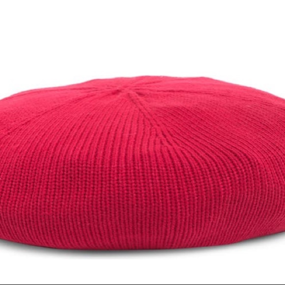 Michael Kors Classic Rib Beret - Hot Red - Picture 2 of 2